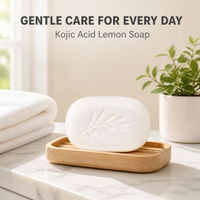 Savon Solide Artisanal à l'Acide Kojique et au Citron pour Peaux Grasses, Marque Blanche OEM 100g