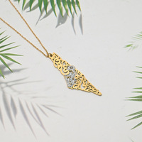 Collar de Moda con Colgante de Acero Inoxidable con Mapa de Israel y Palestina Personalizado, con Circonitas, Estilo Árabe Musulmán, Venta al por Mayor para Hombres y Mujeres
