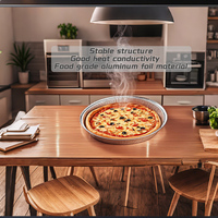 Plat de cuisson jetable de haute qualité de 9 pouces plat de cuisson rond en aluminium pour la cuisson au four