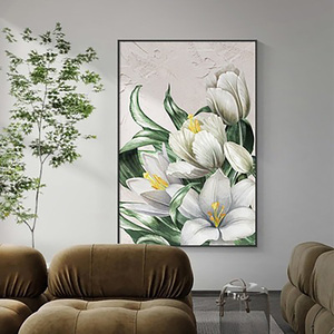 100% girasoli fatti a mano pittura a olio su tela per la decorazione della camera da letto pittura murale moderna del giglio piccola margherita Picture Art - Product Image 3