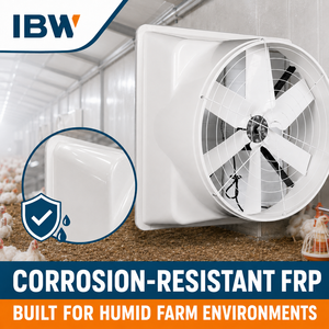 Ventilateur d'extraction à pression négative en fibre de verre FRP IP55 à haut débit d'air, directement de l'usine, pour élevages avicoles et serres - Product Image 3