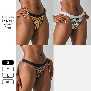 Sk1359-1 Perizoma <span class=keywords><strong>Leopardato</strong></span> in Pizzo, Traspirante e Confortevole, a Vita Bassa ed Elasticizzato, Ideale per Spiaggia e Feste - Product Image 1