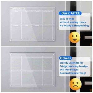 Vente en gros Calendrier <span class=keywords><strong>mural</strong></span> <span class=keywords><strong>hebdomadaire</strong></span> perpétuel acrylique transparent avec tableau blanc gomme à sec pour la planification et l'organisation - Product Image 3