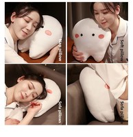 Ensemble cadeau de coussins en peluche mignons et câlins sur le thème des dents |   Faveurs de fête sur le thème du dentiste pour bébés et tout-petits