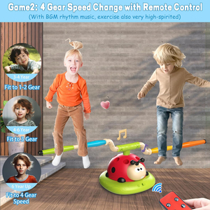 Jeu musical 3-en-1 à lancer et attraper avec télécommande, lance-fusée à pédale, jouet d'extérieur pour enfants, jeu sportif, vente chaude - Product Image 4