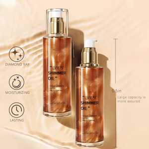 Nuevo Spray de Brillo Corporal de Marca Privada, Aceite Iluminador Líquido, Resistente al Agua, Brillo Facial y Corporal, Protector Solar, Aceite Bronceador - Product Image 3