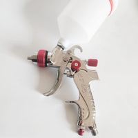 Set Pistol Semprot Pneumatik HVLP 3 Nozel (1.4/1.7/2.0mm) 600cc dengan Wadah Gravitasi untuk Industri Otomotif, Pertukangan Kayu, DIY, dan Pengecatan Rumah