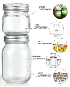Envase de Vidrio Mason para Alimentos de 24oz y 32oz, Personalizable con Logotipo y Tamaño, para Exportación, Ideal para Encurtidos - Product Image 3