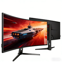 Moniteur de jeu de haute qualité de 34 pouces, écran incurvé sans cadre 4K LED, taux de rafraîchissement élevé pour le jeu et les affaires