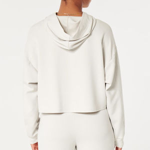 Sudaderas con capucha para mujer, sudaderas recortadas, trajes de Otoño de lana, Tops cómodos informales, ropa de invierno 2025 - Product Image 2