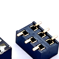 Connecteur électrique Soulin 2,54 mm de pas, 2*3 broches, en laiton, femelle, pour câble SMT, type C, 6 broches, USB 2.0, OEM, pour carte PCB