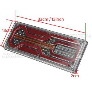 2 pièces Feux arrière LED 24V pour camion, feux stop, feux de freinage, clignotants pour Kamaz, remorque, caravane, camion, tracteur - Product Image 6
