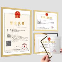 Cadre photo A3 A4 A5 en PVC magnétique auto-adhésif permanent double face, présentoir pour licence commerciale, cadre magnétique pour affiche