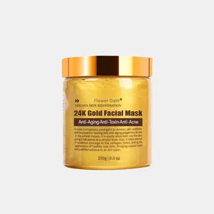 "OEM/ODM Wholesale Natural Anti Aging Whitening Organic 24k Gold Collagen Peel Clay Skin Care Facial