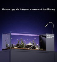 Aquarium de bureau en verre moderne JSD, filtre latéral tout-en-un, pompe silencieuse, mini aquarium écologique sans changement d'eau