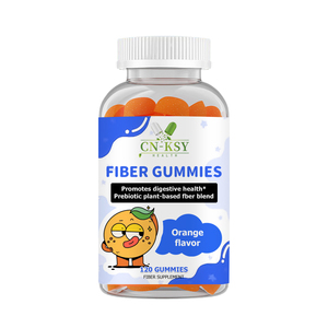 Gommes de fibres prébiotiques à base de plantes pour la santé <span class=keywords><strong>digestive</strong></span>, soutien de la <span class=keywords><strong>flore</strong></span> intestinale, délicieux goût d'orange, 120 unités, complément <span class=keywords><strong>alimentaire</strong></span> - Product Image 1