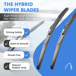 Balais d'essuie-glace hybrides avant pour pare-brise de voiture, en caoutchouc naturel, 500 000 cycles, usine certifiée IATF 16949, universels - Product Image 3