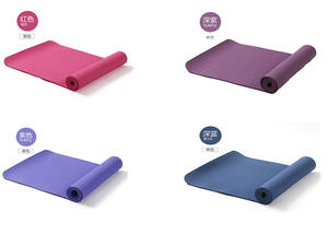 Tapis de yoga écologique en TPE numérique organique bleu, impression personnalisée OEM, 6 mm, antidérapant, double couche, tapis de yoga en TPE - Product Image 3