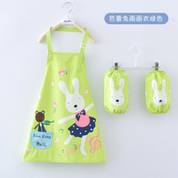Tablier imperméable pour enfants en fibre 100 % polyester, résistant à l'huile, avec manchons de protection pour le nettoyage – Offre Flash