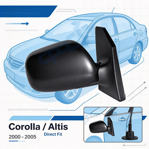 กระจกมองข้างซ้ายสีดำ JA005 สำหรับรถยนต์ Altis ปี 2000-2005 รุ่น OE 87940-02831 87910-02851 87940-02560 - Product Image 3