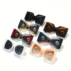 Gafas de Sol Cuadradas Extra Grandes de Doble Color a la Moda 2023 para Mujer, Protección UV400 - Product Image 6