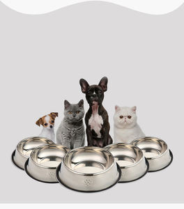 Fabricant en gros logo personnalisé fond antidérapant bol pour chien en acier inoxydable - Product Image 4