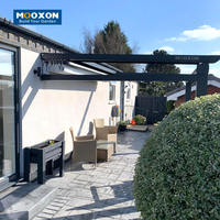 Mooxon Gazebo électrique à toit rétractable en PVC pour l'extérieur, pergola motorisée, auvent réglable pour le jardinage