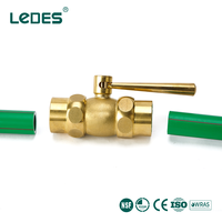Robinet à bille en laiton PPR certifié NSF ISO 20 mm pour l'alimentation en eau chaude et froide