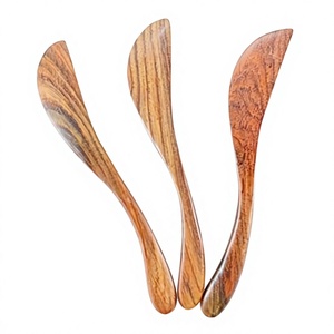 Ensemble de couteaux à fromage en bois, finition miroir, design moderne, manche écologique, épandeur à beurre pour table de mariage - Product Image 1