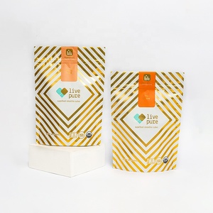 Emballage personnalisé en sachet debout PET/VMPET/PE pour suppléments nutritionnels de protéines de lactosérum, cubes de bonbons gélifiés, <span class=keywords><strong>yaourt</strong></span>, smoothies, fermeture éclair - Product Image 1