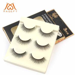 <span class=keywords><strong>Magefy</strong></span> – Faux cils en bande 3D 5D effet œil de chat, naturellement fins et courbés, lot de 3 paires, vente en gros - Product Image 2