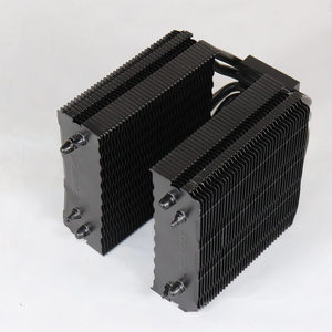 Nhà Máy Tùy Chỉnh Đôi Tháp Máy Tính Xách Tay <span class=keywords><strong>CPU</strong></span> Làm Mát Nhôm Tản Nhiệt Màu Đen Bộ Vi Xử Lý Máy Tính Mát Người hâm mộ & Làm Mát Sản Phẩm - Product Image 3