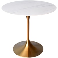 Table de salle à manger en pierre frittée brillante, table de salle à manger en stratifié de maison de luxe, produit de table de dîner élégant italien moderne