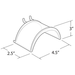 Rõ ràng LEXAN nhựa trang sức hiển thị Pegboard nửa vòng Bar Vòng cổ treo lủng lẳng giá - Product Image 6