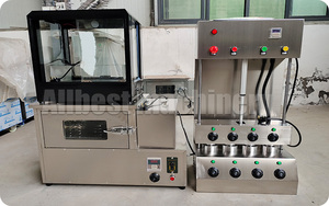 Điều kiện mới tự động mini DIY ăn được mềm Waffle Wafer Biscuit cup <span class=keywords><strong>Ice</strong></span> <span class=keywords><strong>Cream</strong></span> <span class=keywords><strong>Cone</strong></span> Maker bánh pizza <span class=keywords><strong>Cone</strong></span> dây chuyền sản xuất cho thương mại - Product Image 2