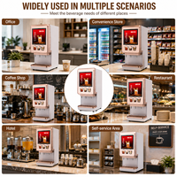 Distributeur de café instantané commercial 3 saveurs, machine à boissons automatique de table pour chocolat et poudre de céréales, vente en gros usine