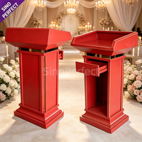 Podio Metálico Comercial Moderno con Color Personalizado, Atril, Soporte para Presentaciones, para Hotel, Banquete, Boda, Evento, Fiesta