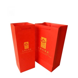 Tùy Chỉnh In Thân Thiện Với Môi Rượu Vang Túi Quà Tặng Từ Đóng Cửa Vuông Dưới Sang Trọng Kraft Giấy Logo Xử Lý Cho Cá Nhân - Product Image 5