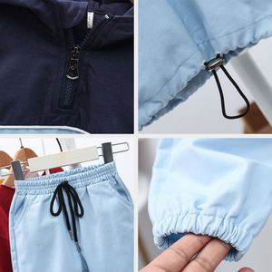Conjuntos de Ropa para Niños Otoño Invierno, Chaqueta Cálida de Manga Larga con Combinación de Colores + Pantalones con Cordón para Niños - Product Image 5