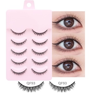 Cils en matière synthétique de marque privée, cils naturels, 15 styles, lot de 5 paires, faux cils pour maquillage - Product Image 3