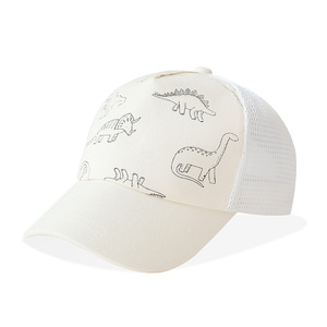 Gorra de Béisbol para Bebés y Niños, Personalizada al por Mayor, con Estampado de Dinosaurio, Malla Transpirable, Protección <span class=keywords><strong>Solar</strong></span>, de Algodón, con Cierre de Velcro Ajustable - Product Image 6