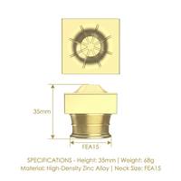 Tapón Geométrico Multicapa de Zamac para Botellas de Perfume y Vino, Antiderrames, Antirrobo, Pulido de Precisión, Fabricación OEM ODM Personalizada