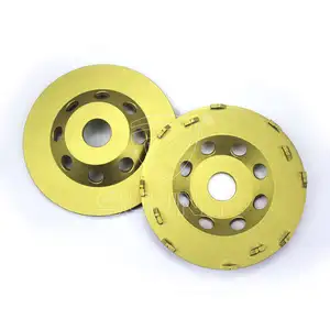 Factory custom wholesale 5 inch Diamond Grinding Wheel Pcd Coating Tools Blade For Concrete Floor Grinder