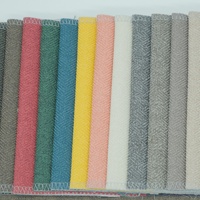 Tissu d'ameublement moderne de haute qualité 100% polyester, aspect lin uni, pour la décoration intérieure