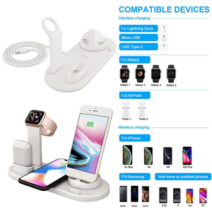 4 in 1 Wireless Charger Watch Charger <strong>Dock</strong> for Iphone Charging Station <strong>USBC</strong> Stand Fast Charging Suitable for Iphone 11 12 Pro - Product Image 2