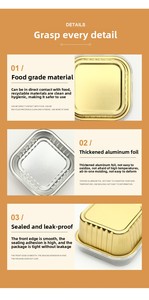 Gobelets à cupcakes carrés en aluminium de 300 ml, moules à gâteaux jetables, mini moules en aluminium colorés pour la fête de Noël - Product Image 2