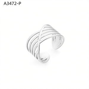 Anillo de Moda Amy Amy A3472 de Acero Inoxidable, Geométrico, Moderno, para Uso Diario, Regalo de Joyería para Mujer - Product Image 3