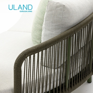 Conjunto de Muebles de Jardín para Exteriores, Aluminio, Tapicería de Tela, Ratán, Diseño Industrial para Patio, Villa, Salón - Product Image 3