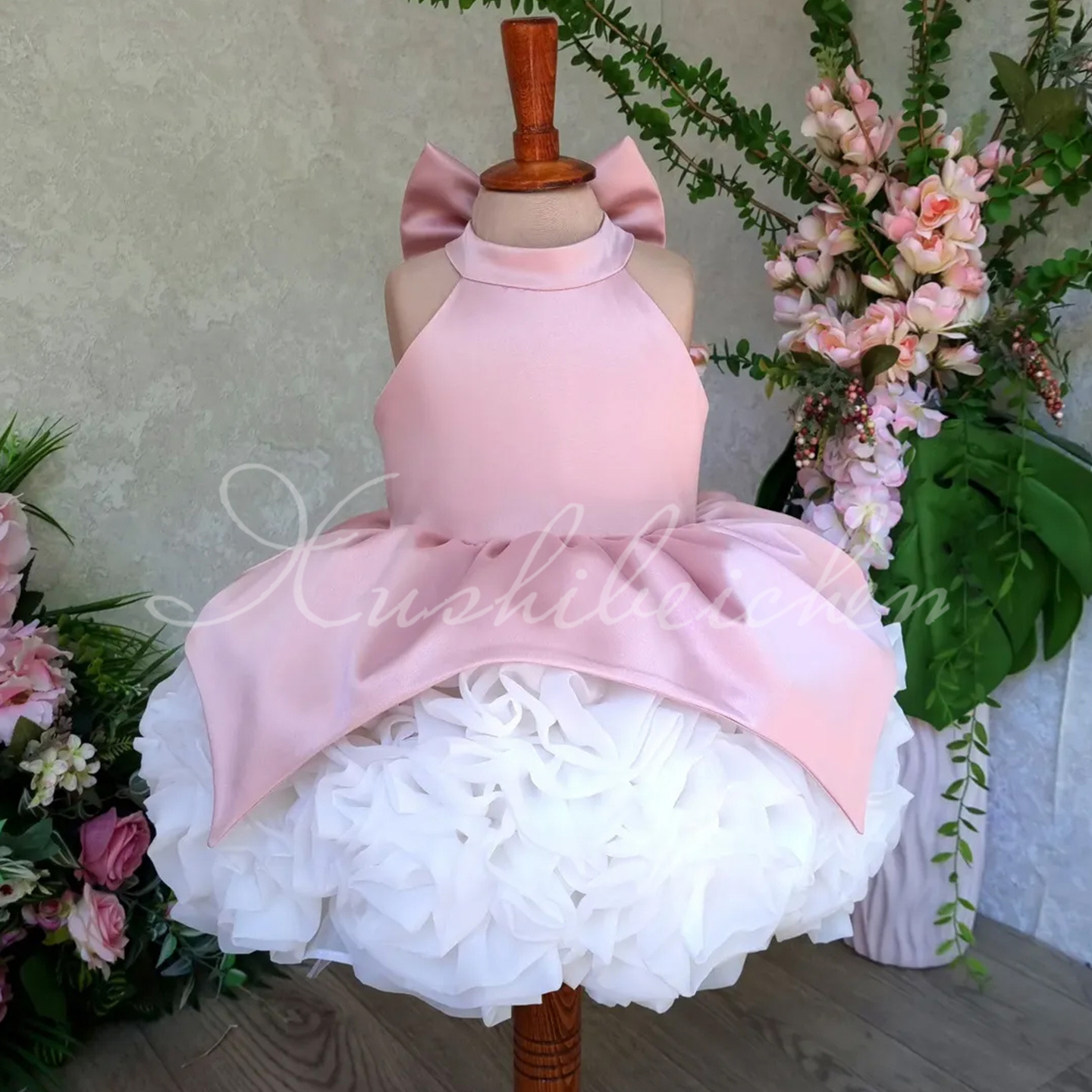 open lace back dress American Princess Girls White & Orchid Gradient Stripe A-Line Dress   Stockpoint Apparel Outlet