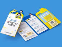 Service d'impression de catalogues avec logo personnalisé en CMJN, dépliants 4 volets A4 A5 A6, instructions de pliage, brochure en papier couché